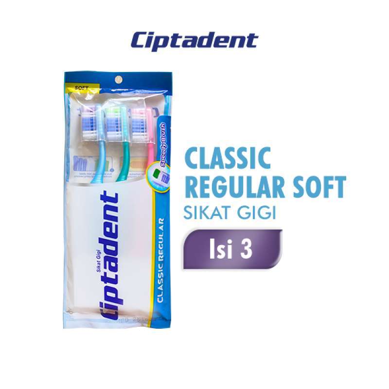 Ciptadent Sikat Gigi Classic Regular Soft 3PCS