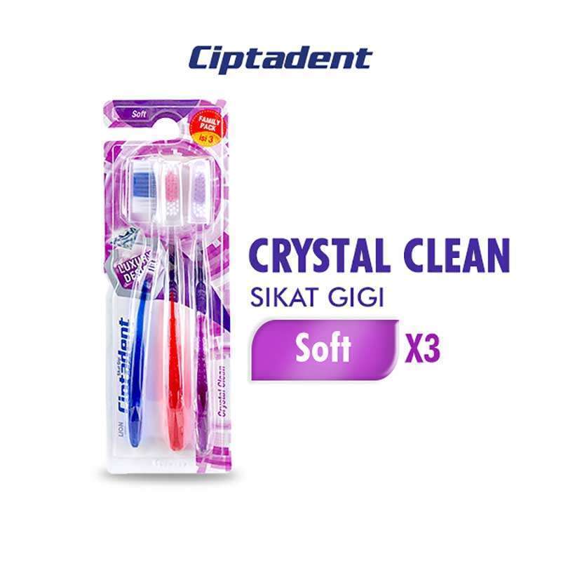 Ciptadent Sikat Gigi Crystal Clean Soft 3PCS