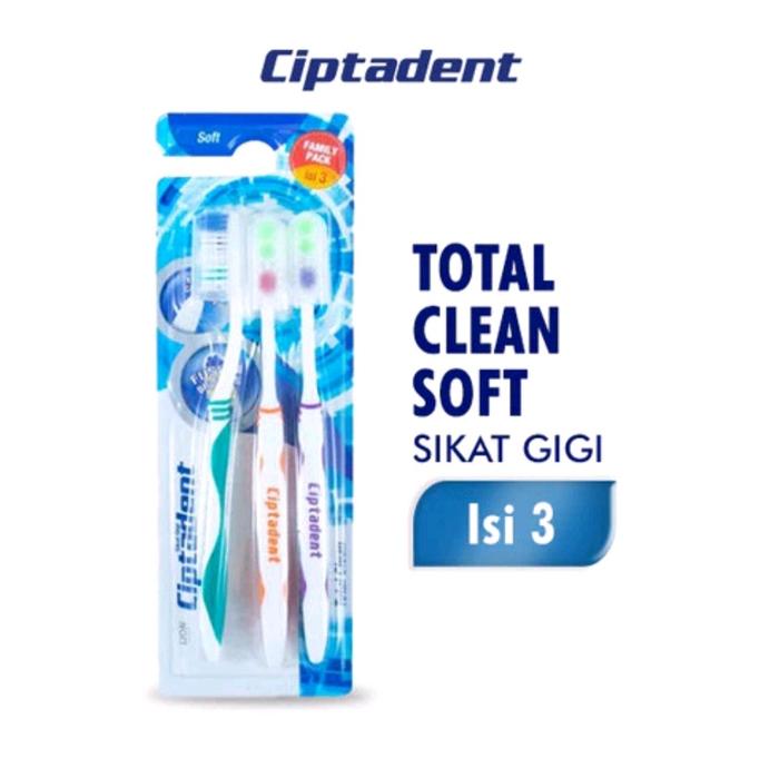 Ciptadent Sikat Gigi Total Clean Soft 3PCS