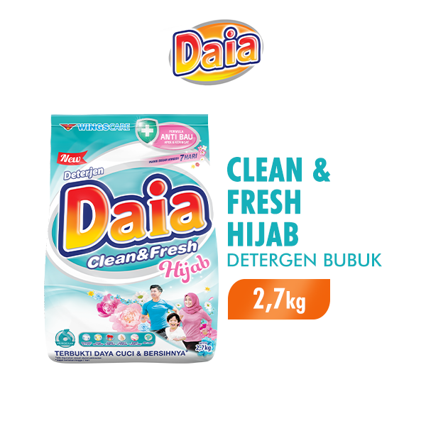 Daia Detergen Bubuk Clean & Fresh Hijab 2.7KG