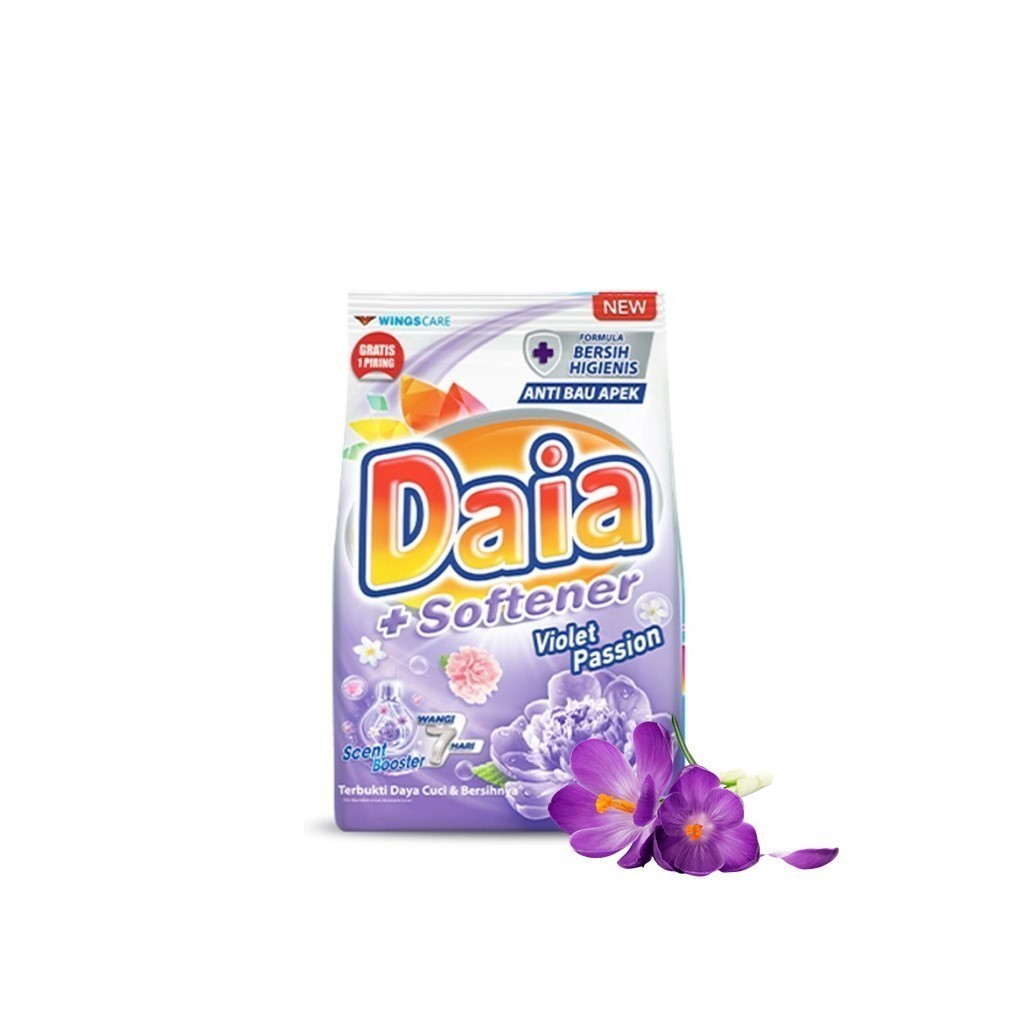 Daia Detergen Bubuk + Softener Violet Passion 495GR