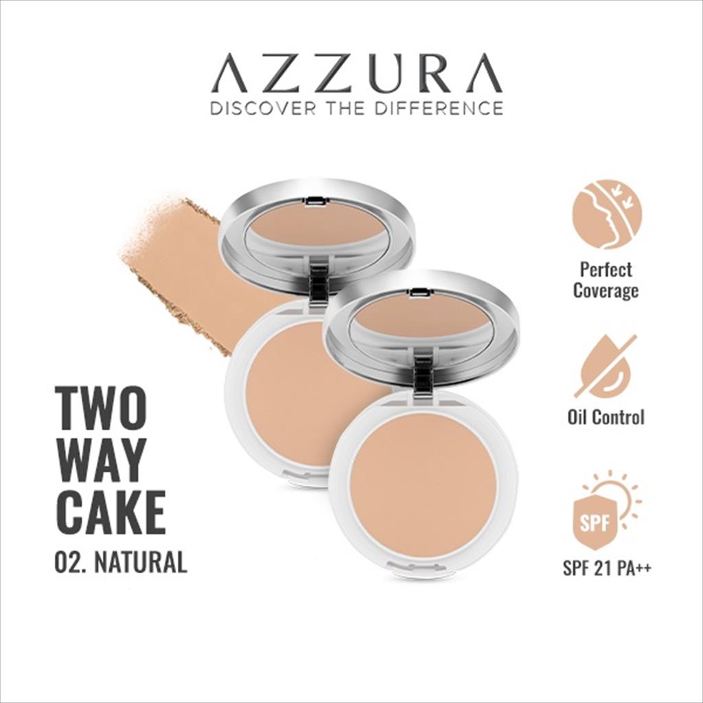 Azzura Two Way Cake All Day Matte Finish 02 Natural 12GR