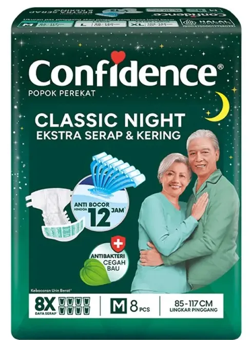 Confidence Popok Perekat Classic Night M 8PCS