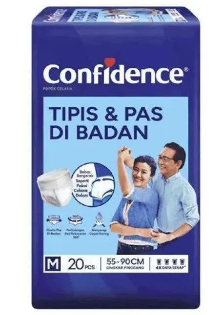 Confidence Popok Celana Tipis & Pas M 20PCS