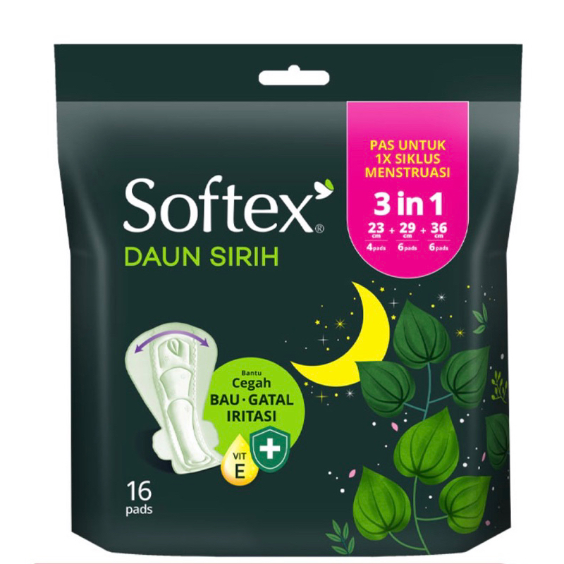 Softex Daun Sirih 3in1 16PCS