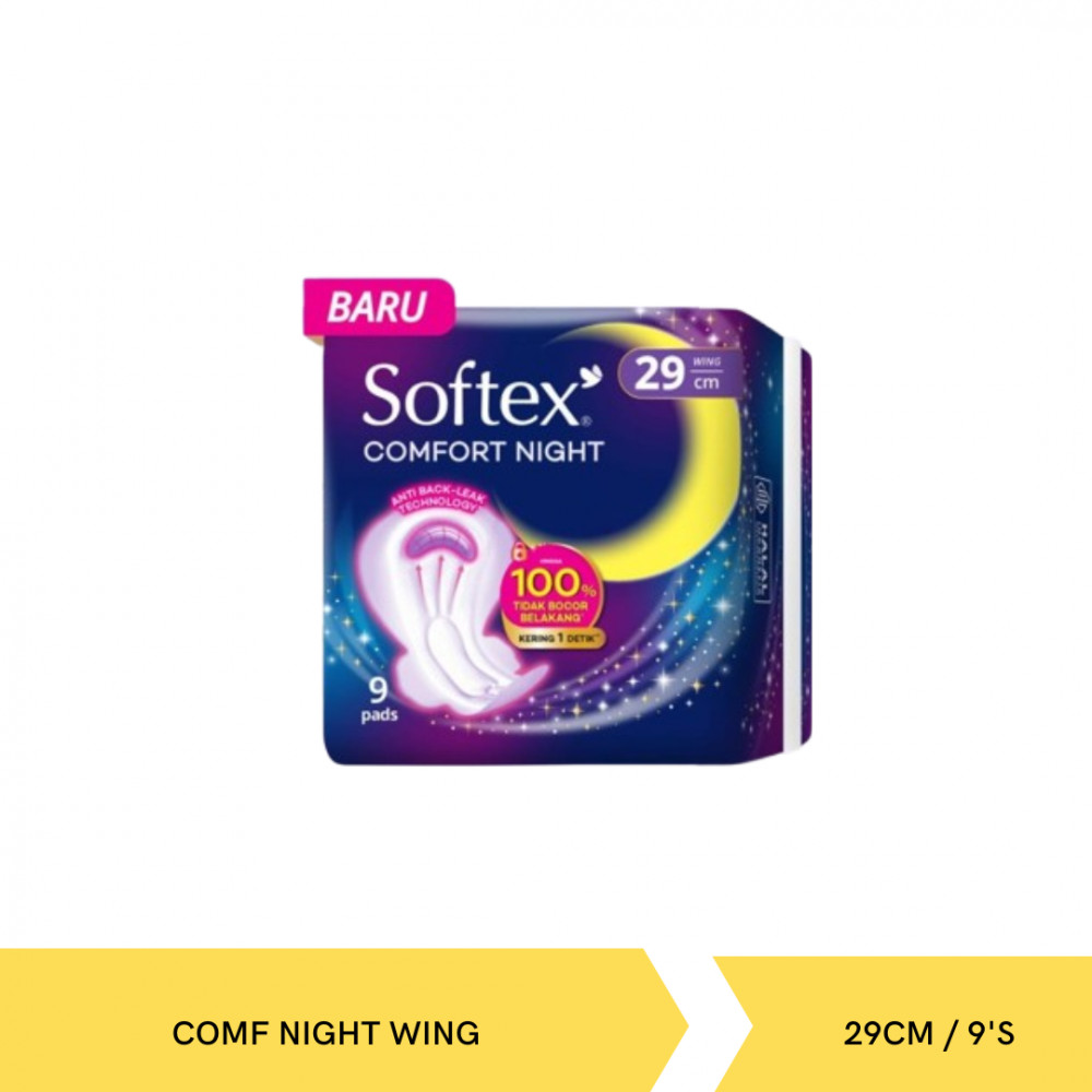 Softex Comfort Night 29cm Wing 9PCS