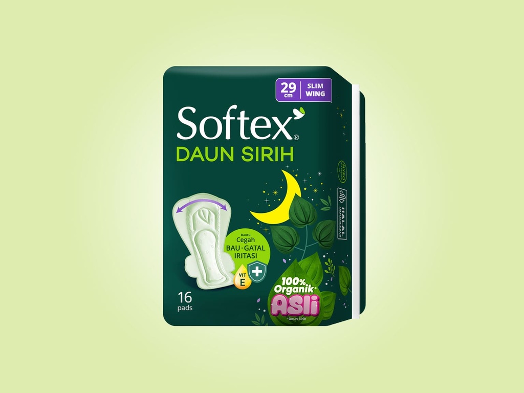 Softex Daun Sirih 29cm Slim Wing 16PCS