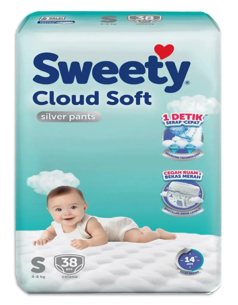 Sweety Cloud Soft Silver Pants S 38PCS