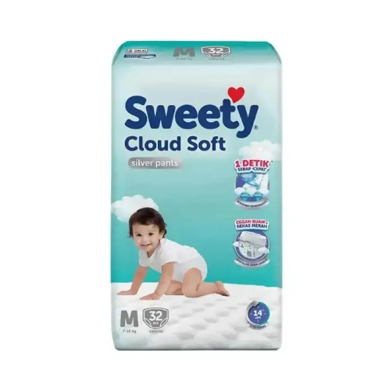 Sweety Cloud Soft Silver Pants M 32PCS