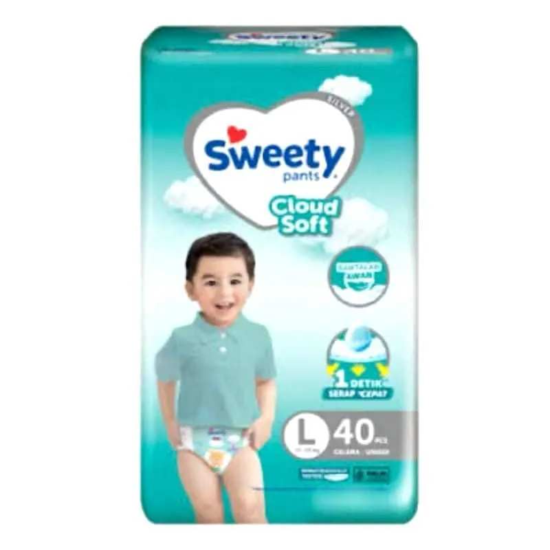 Sweety Cloud Soft Silver Pants L 40PCS