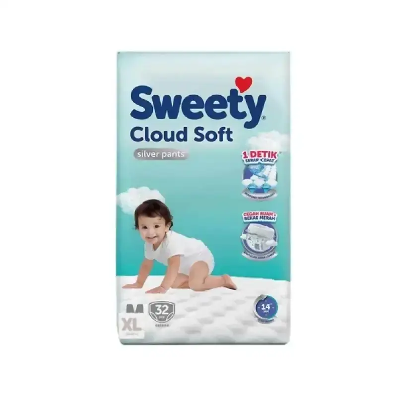 Sweety Cloud Soft Silver Pants XL 32PCS