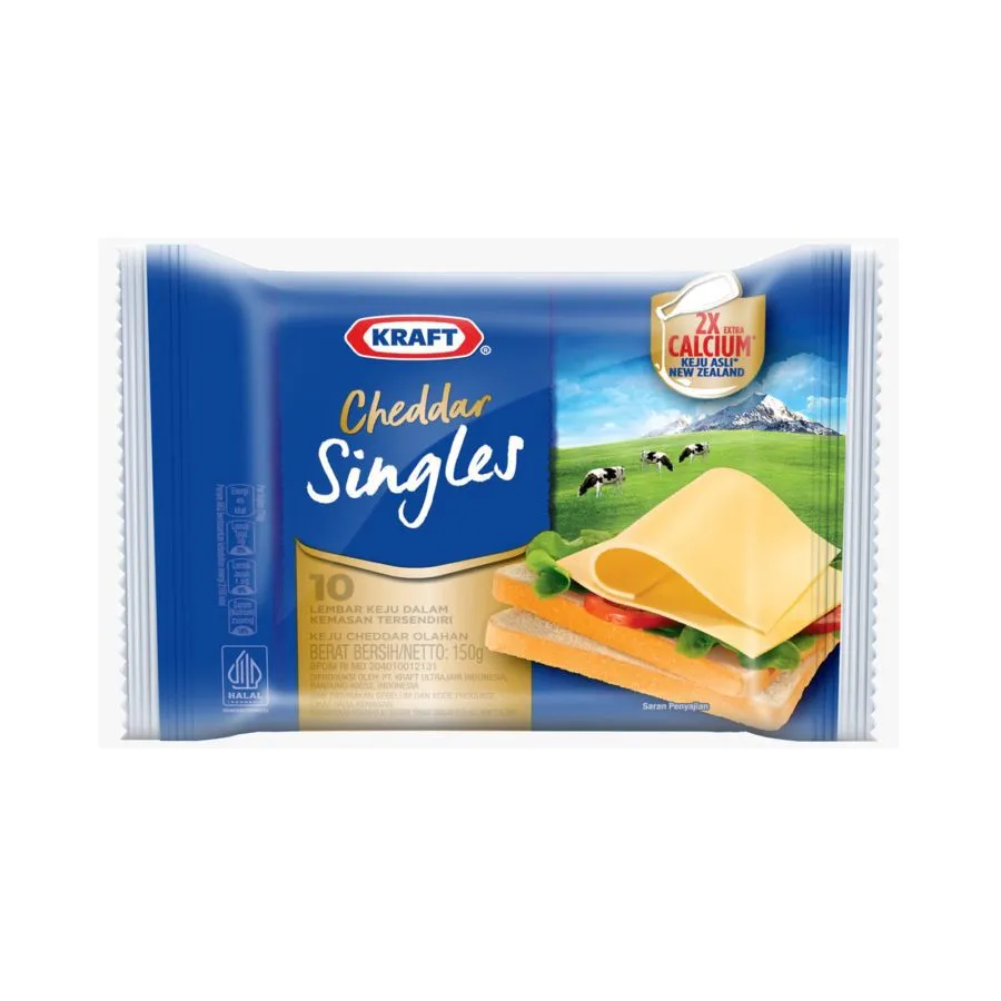 Kraft Cheddar Singles 150GR
