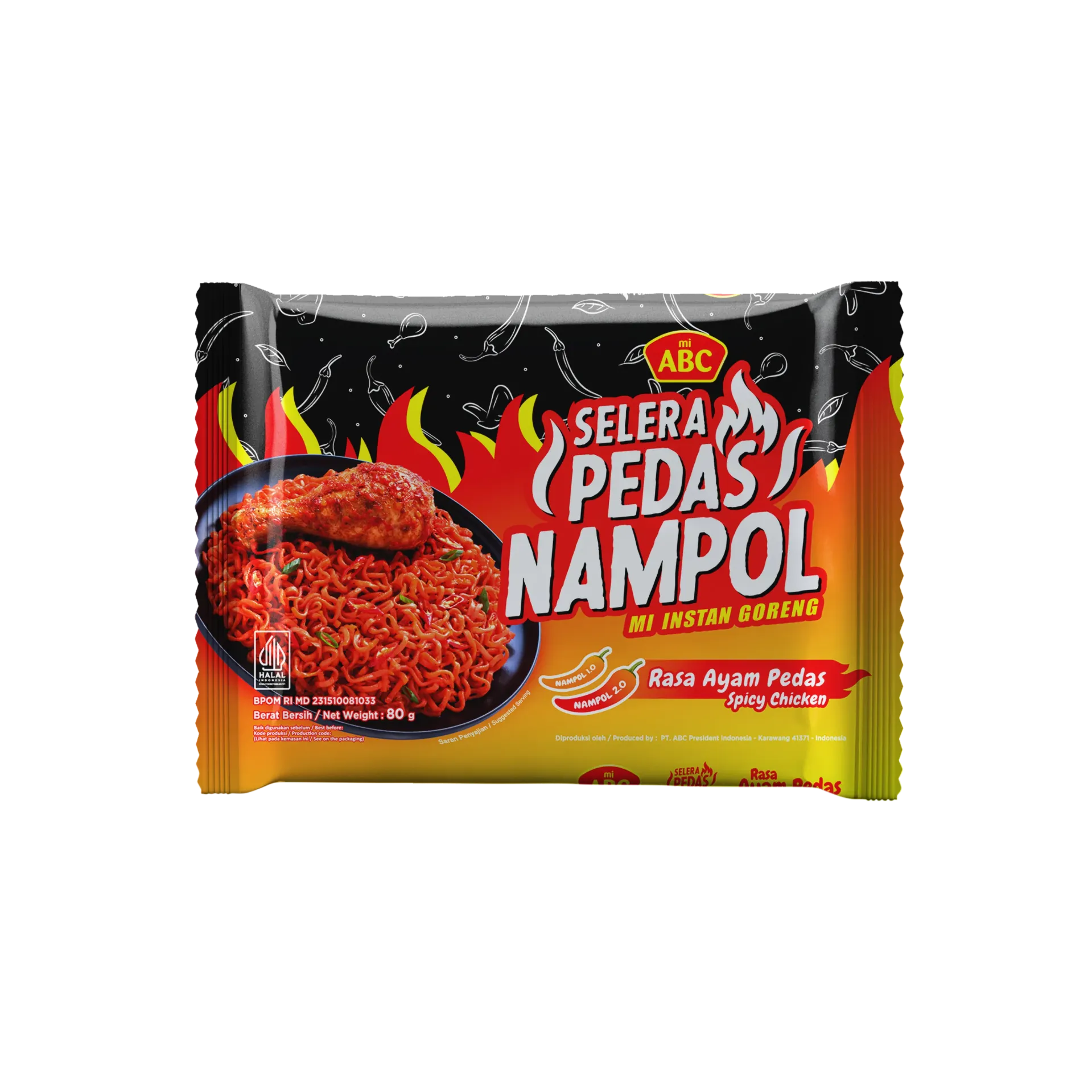 Mi ABC Selera Pedas Nampol Rasa Ayam Pedas 80GR