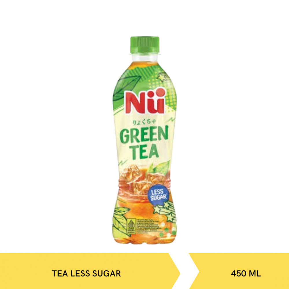 Nu Green Tea Less Sugar Btl 450ML